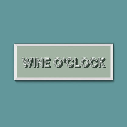 Wine O'Clock Framed Print (New Style) - Above The Door
