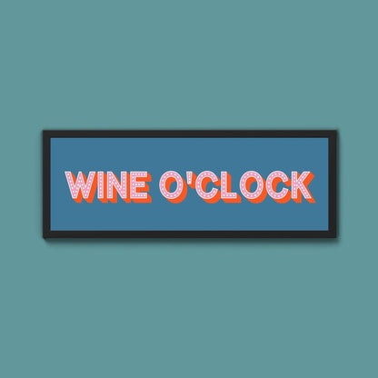 Wine O'Clock Framed Print (New Style) - Above The Door