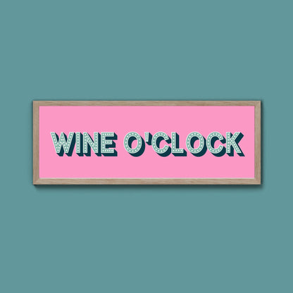 Wine O'Clock Framed Print (New Style) - Above The Door