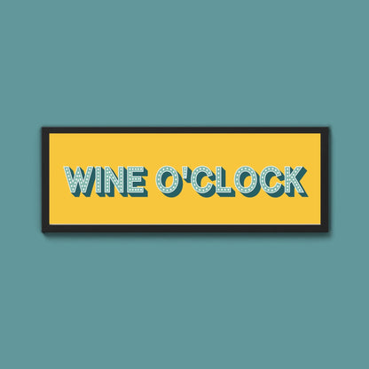 Wine O'Clock Framed Print (New Style) - Above The Door