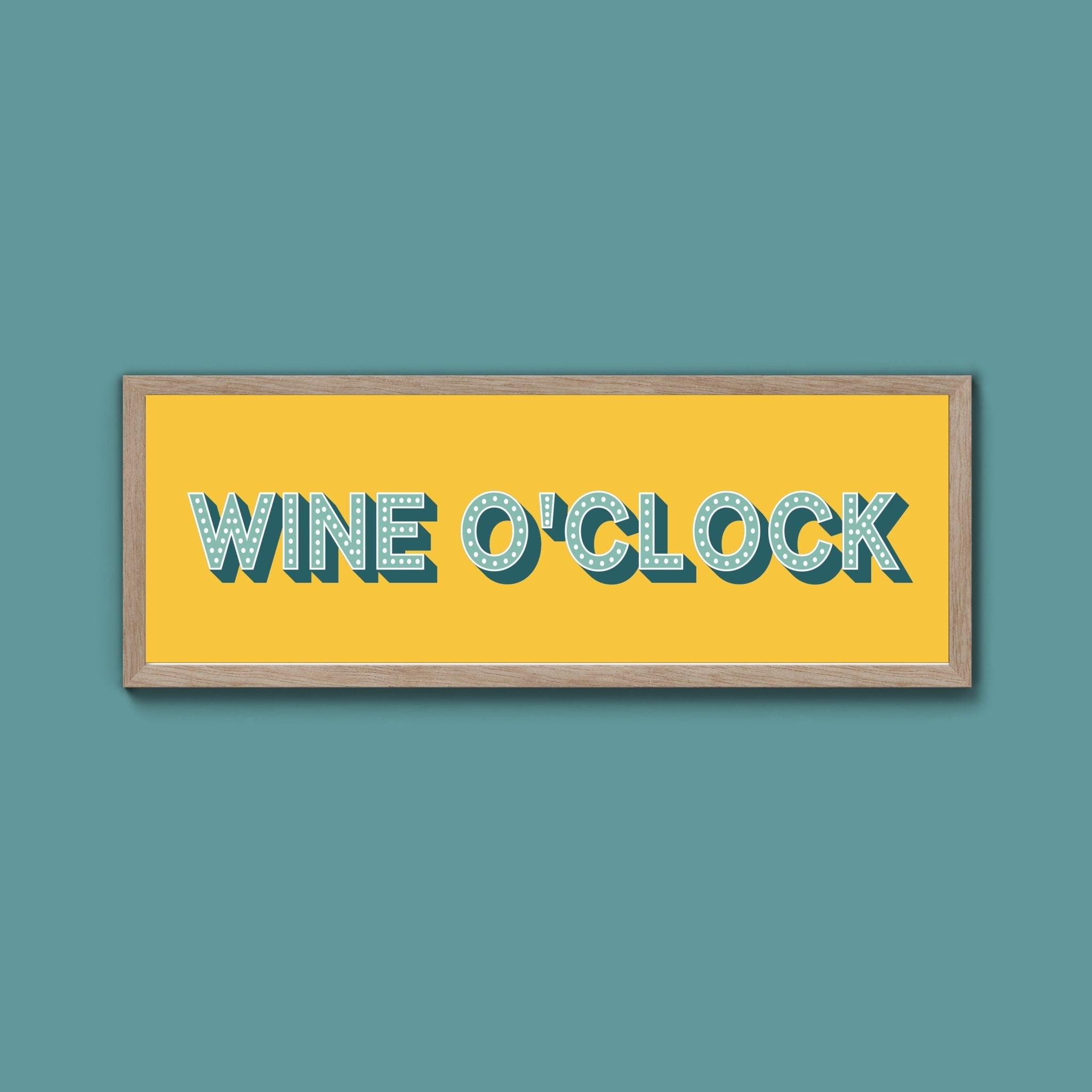 Wine O'Clock Framed Print (New Style) - Above The Door