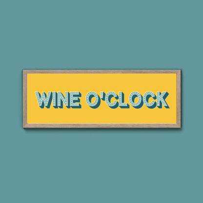 Wine O'Clock Framed Print (New Style) - Above The Door