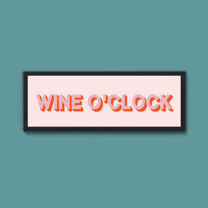 Wine O'Clock Framed Print (New Style) - Above The Door