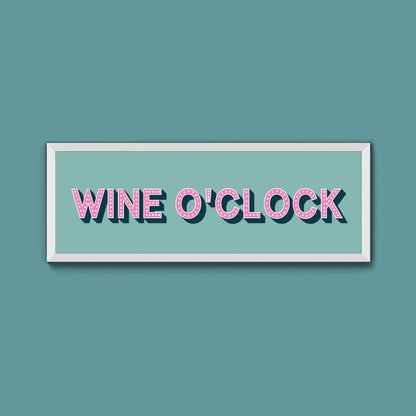 Wine O'Clock Framed Print (New Style) - Above The Door