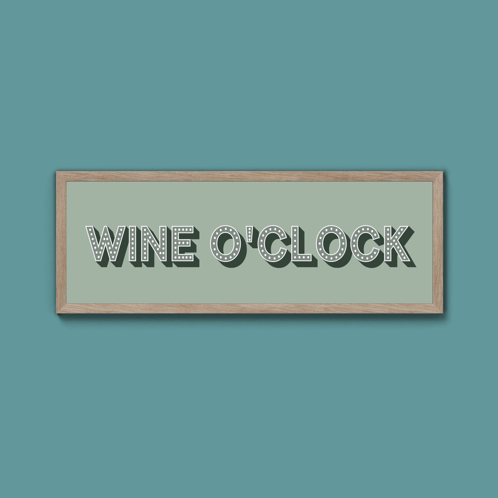 Wine O'Clock Framed Print (New Style) - Above The Door