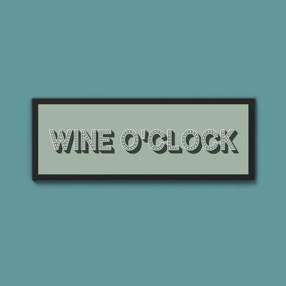 Wine O'Clock Framed Print (New Style) - Above The Door