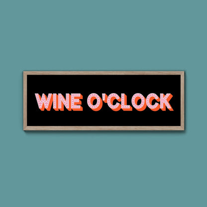 Wine O'Clock Framed Print (New Style) - Above The Door
