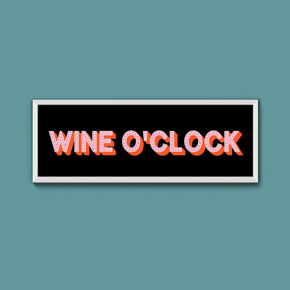Wine O'Clock Framed Print (New Style) - Above The Door