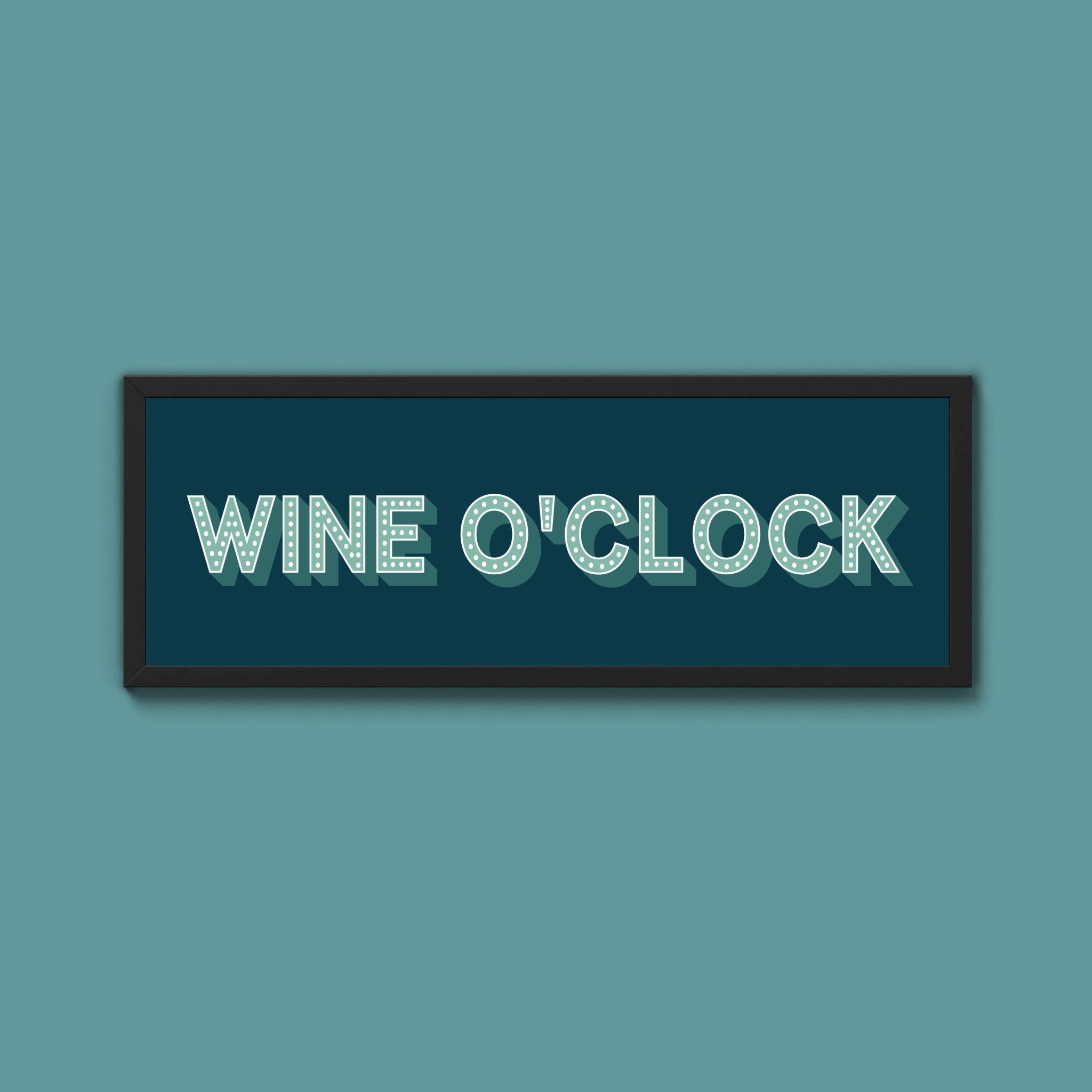 Wine O'Clock Framed Print (New Style) - Above The Door