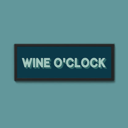 Wine O'Clock Framed Print (New Style) - Above The Door