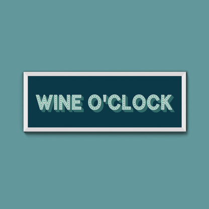 Wine O'Clock Framed Print (New Style) - Above The Door