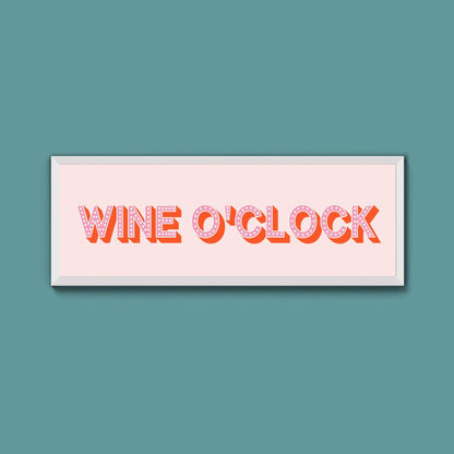 Wine O'Clock Framed Print (New Style) - Above The Door