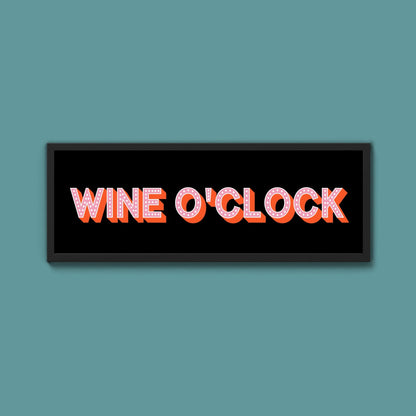Wine O'Clock Framed Print (New Style) - Above The Door
