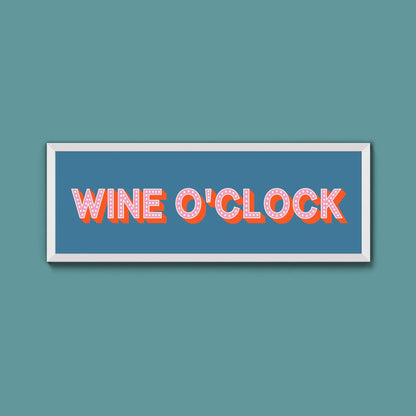 Wine O'Clock Framed Print (New Style) - Above The Door