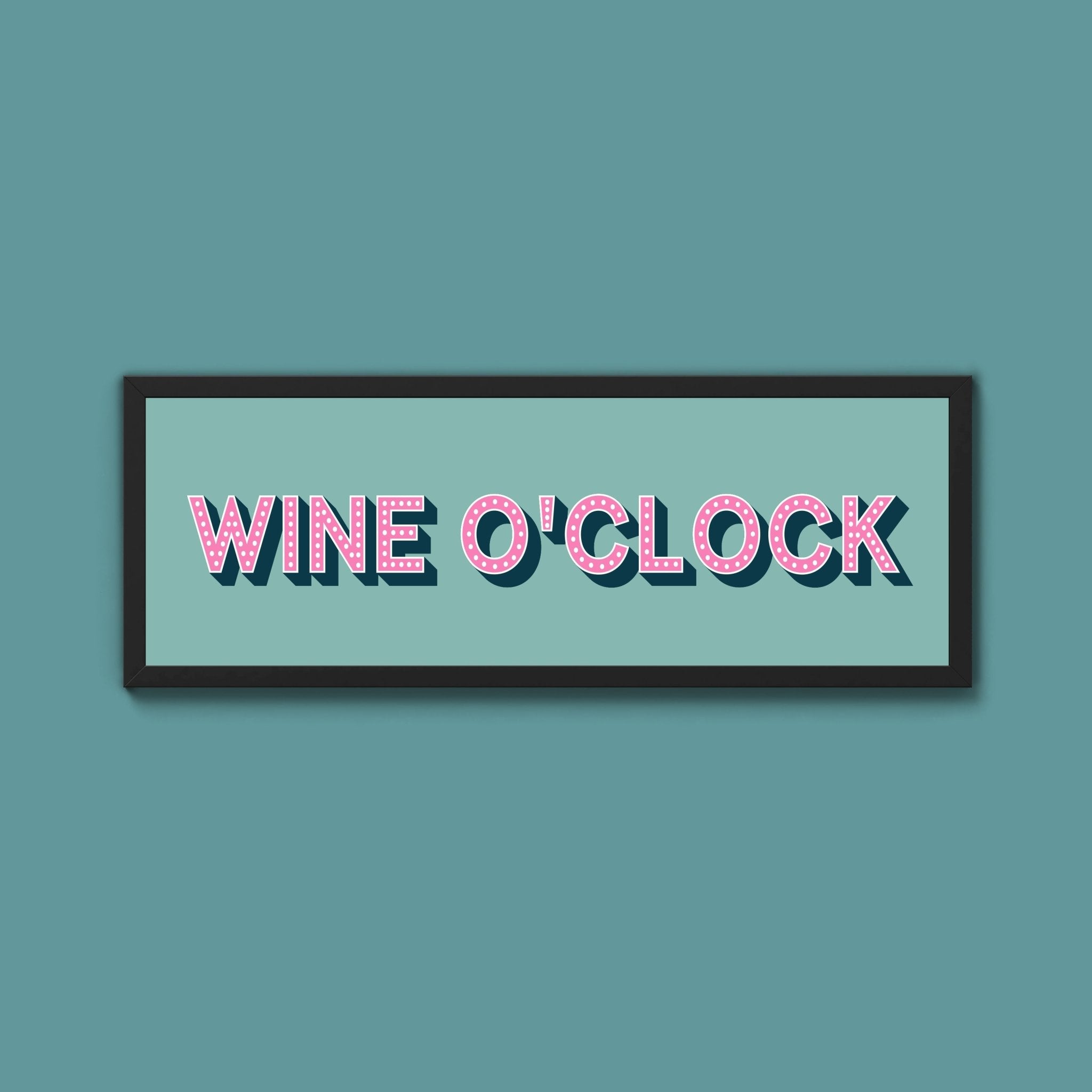 Wine O'Clock Framed Print (New Style) - Above The Door
