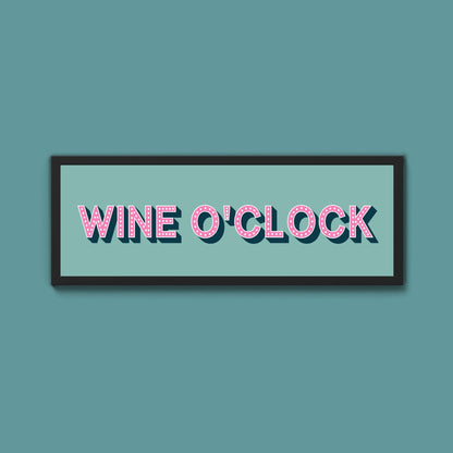 Wine O'Clock Framed Print (New Style) - Above The Door