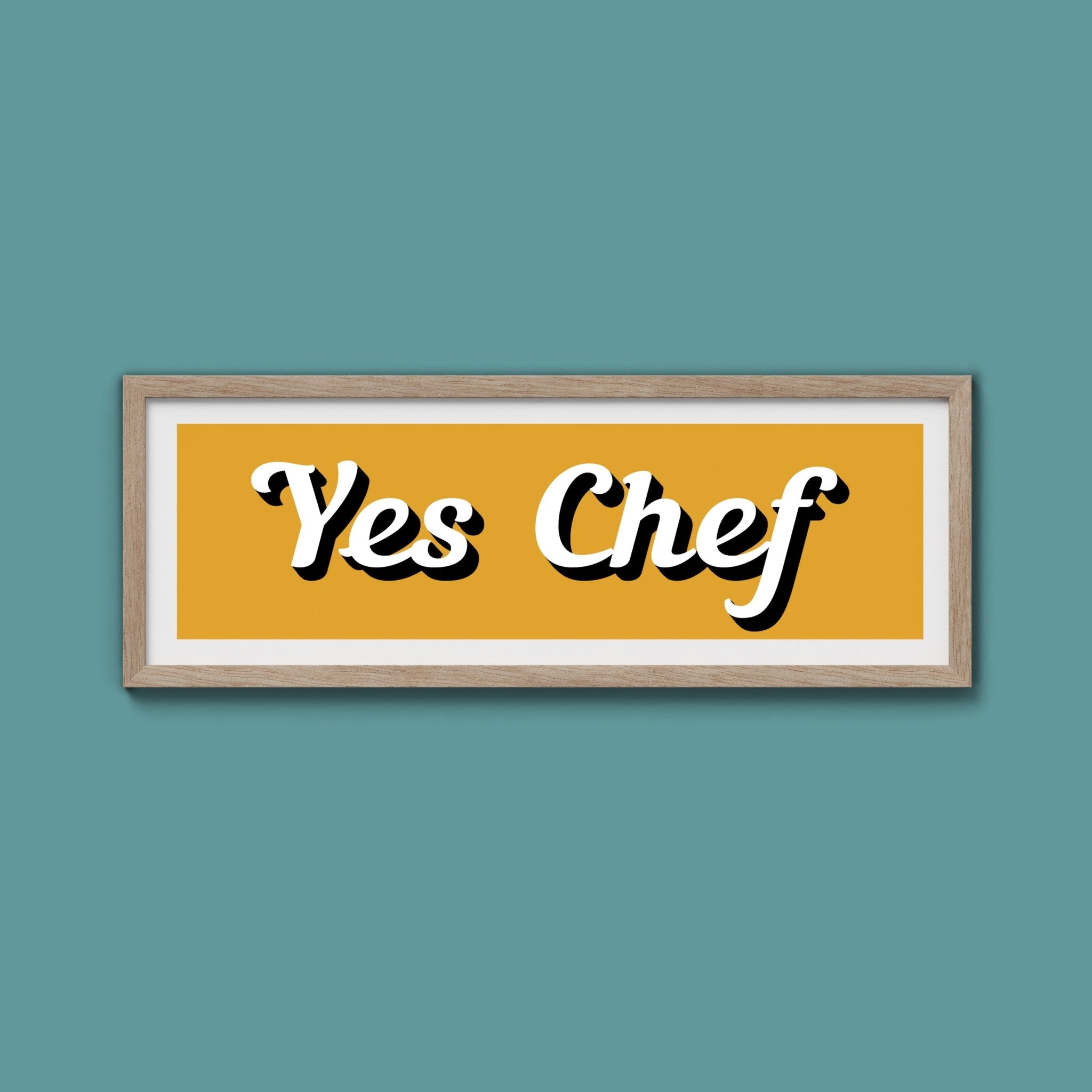Yes Chef Framed Print - Above The Door