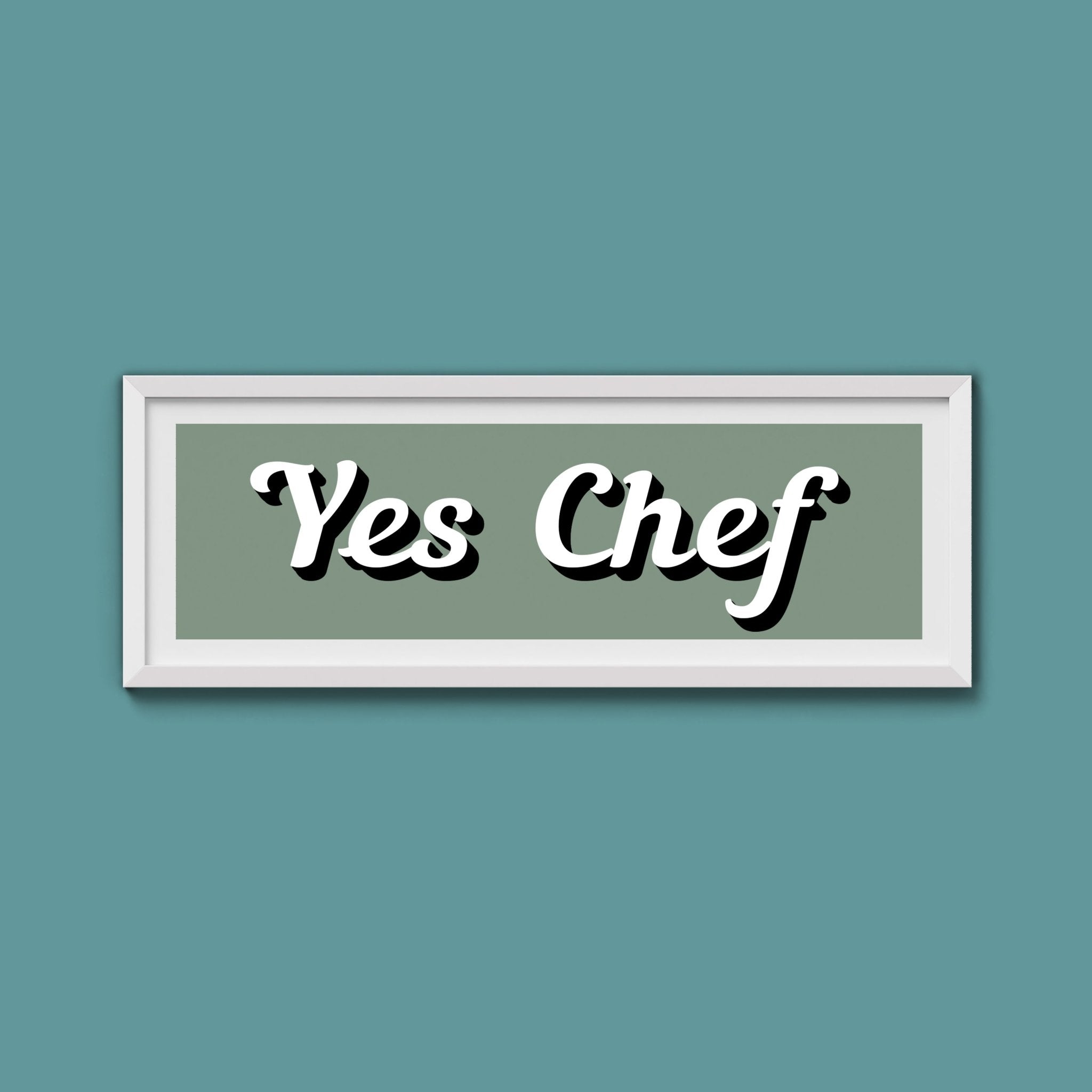 Yes Chef Framed Print - Above The Door