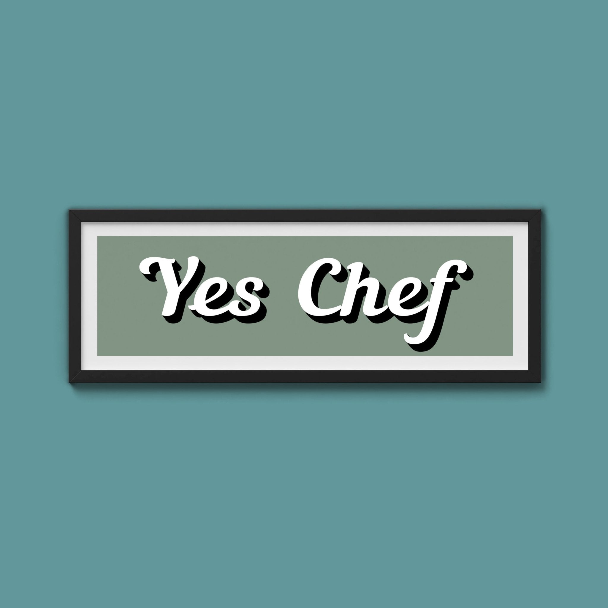 Yes Chef Framed Print - Above The Door