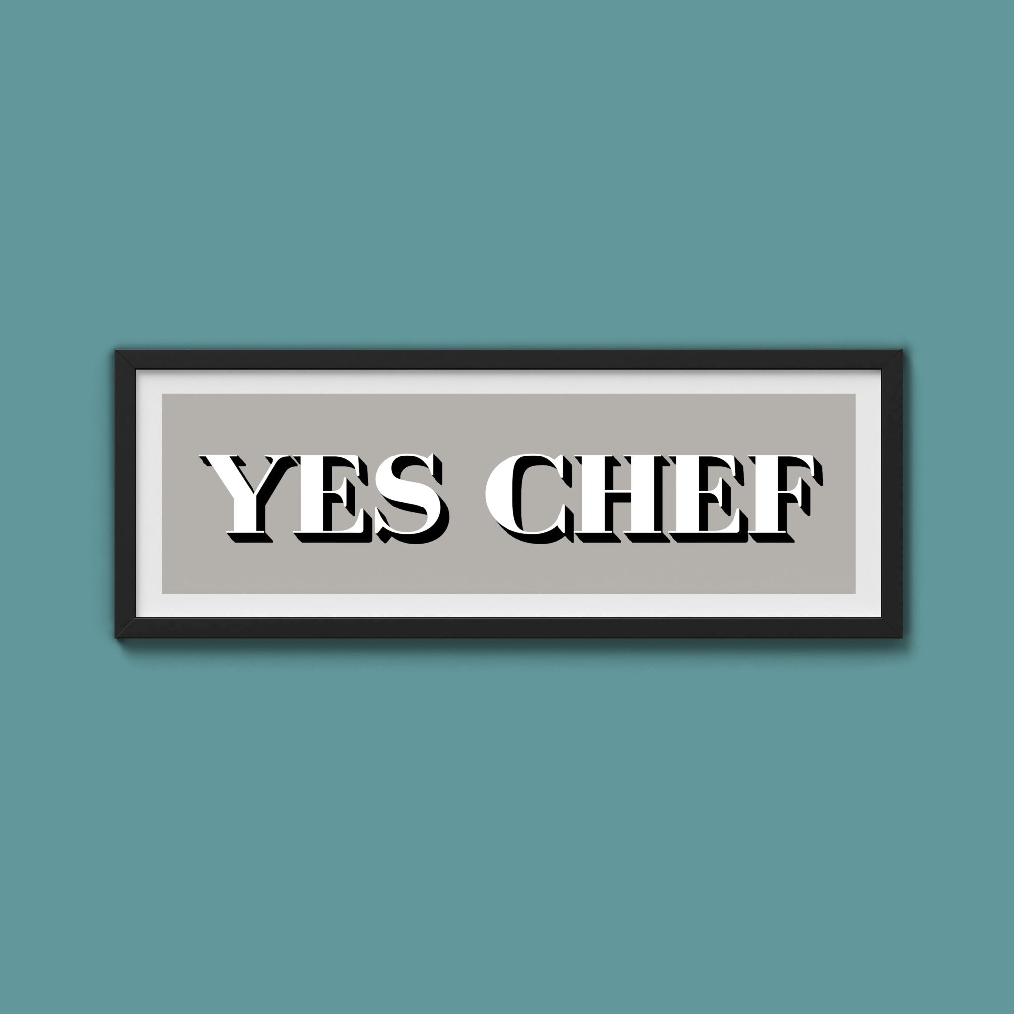 Yes Chef Framed Print - Above The Door